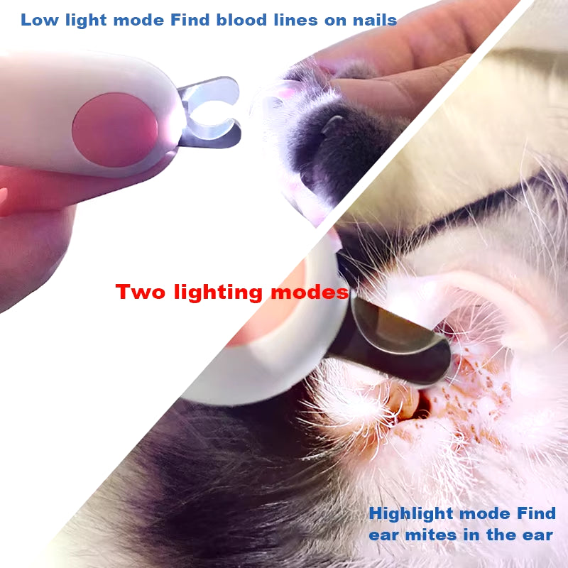 Professional Pet Nail Clipper LED Light Pet Nail Clipper Claw Grooming Scissors for Small Dogs Cats Scissors Dog Accessories