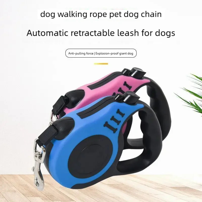 3M 5M Dog Leash for Small Dogs Cat Automatic Retractable Durable Nylon Lead Puppy Outdoor Travel Walking Hiking Traction Rope