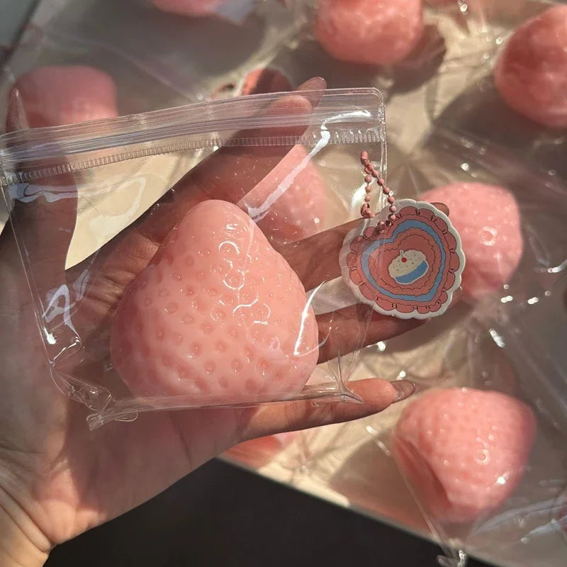 Strawberry Taba Squishy Fidget Toy - Slow Rebound Stress Relief Toy for Kids Adults Office & Party Favors Squeeze Gift 2026 New