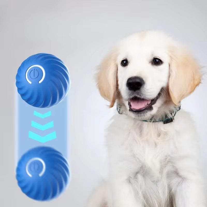 -Pet Toy Ball Automatic Moving Dog Toy Ball Smart USB Jumping Rotating Interactive Dog Chew Toy Ball for Puppy Ball Toy